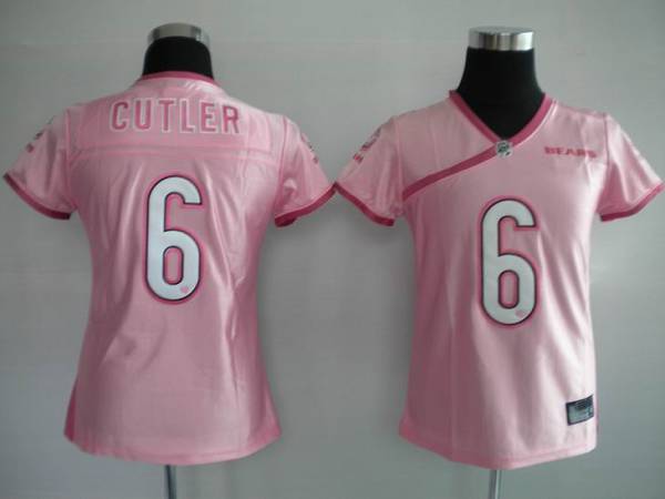 Bears #6 Jay Culter Pink Lady Stitched NFL Jersey - Click Image to Close